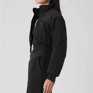 Alo Yoga☆Polar Fleece Cropped Wintry Mix Jacket ブラック Alo Yoga Polar Fleece Cropped Wintry Mix Jacket | Shopbop